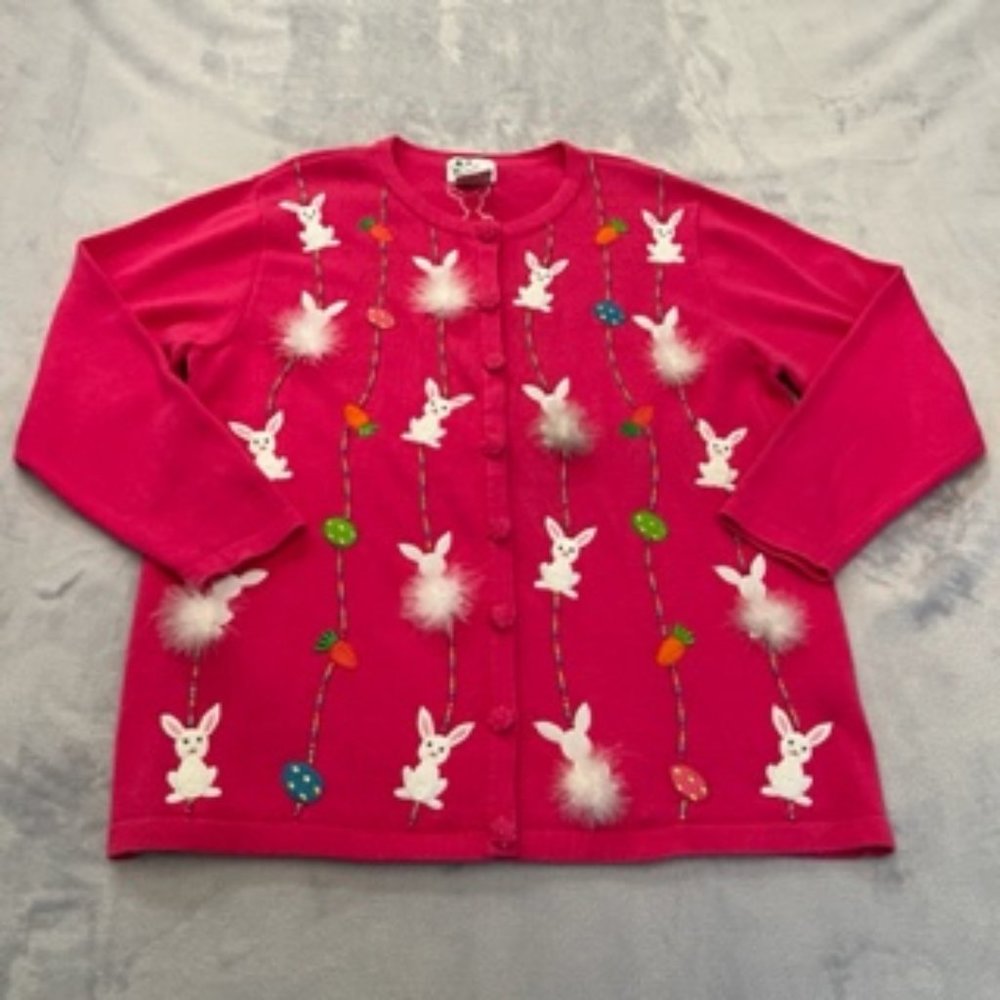 Quacker Factory Women's Cardigan Sweater 1X